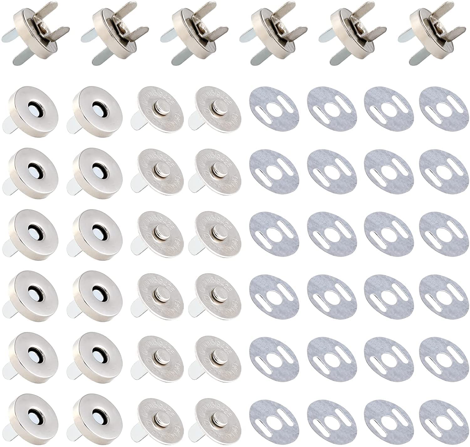 10 Ensembles/lot 10mm-20mm Boutons Magnétiques Fermoirs à Pression Pour Matériaux Boucle Couture Sac à Main Sac à Main Artisanat Portefeuille Pièces Accessoires
