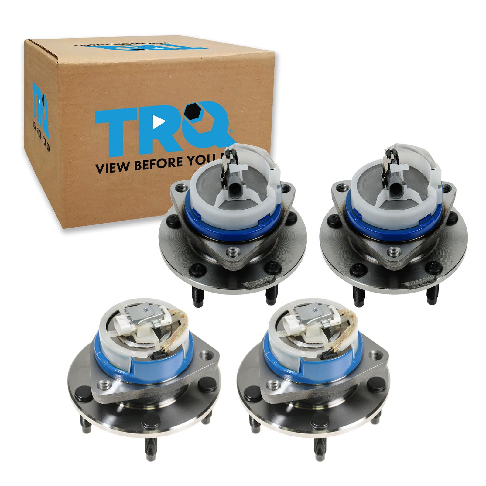 TRQ 2 Piece Front Rear Wheel Bearing &amp; Hub Assembly Set