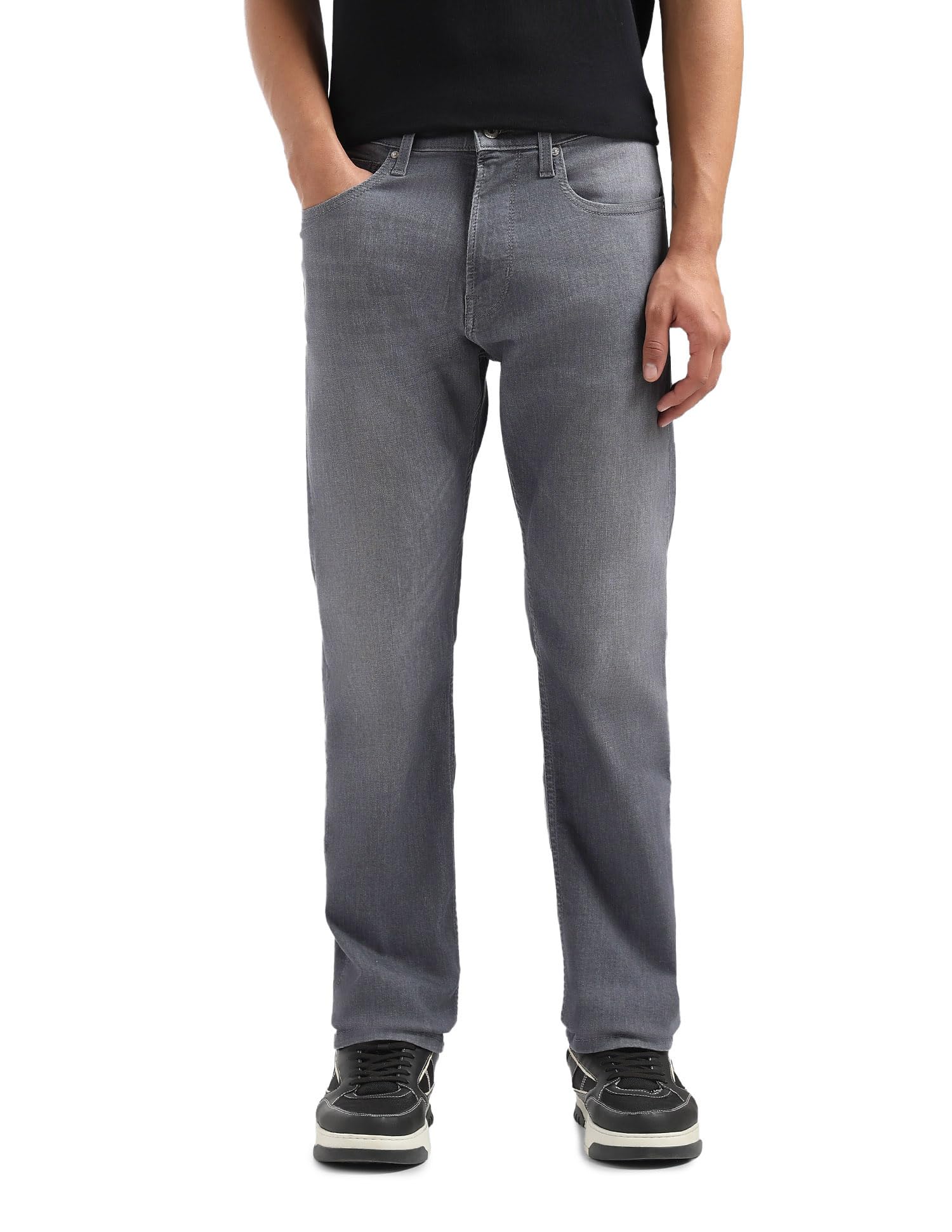 Men's Straight Fit Jeans| Solid | Mid Rise | Stretchable | Jeans for Man-image-33