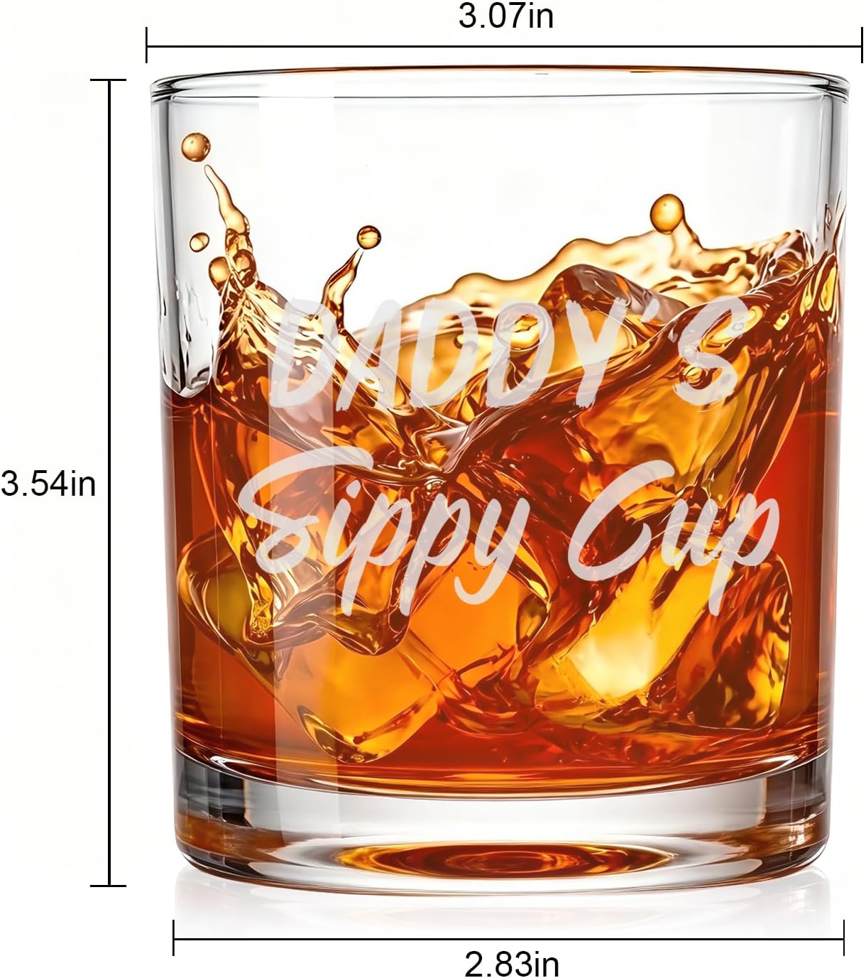Daddy’s Sippy Cup Whiskey Glass for New Dad, Funny Fathers Day Gift for Husband Boyfriend Men, First Fathers Day Bourbon Glass, Expecting Dad Birthday Gift, 10 Oz image 4