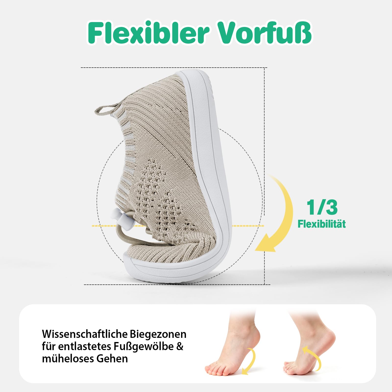 Niños Zapatillas Descalzos Ancha Barefoot Shoes Minimalistas de Trail Running Niñas Zapatos Transpirables | Tobillera ancha, tejido transpirable, Zero Drop, zapatos para caminar para niños pequeños, minimalistas