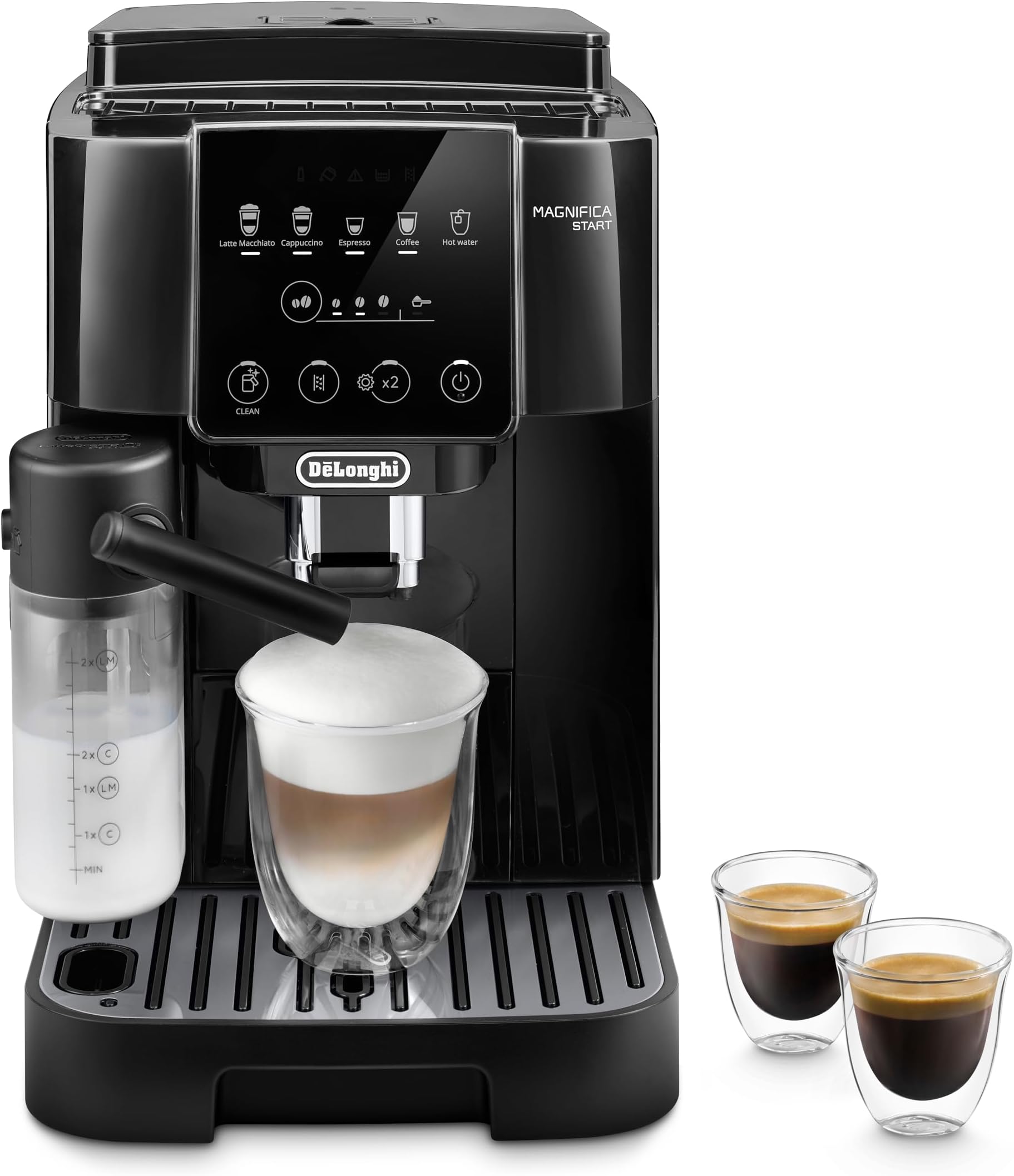 Magnifica Start Automatic Espresso Machine with Auto Milk Frother & Built in Grinder - 5 One-Touch Recipes, Easy-to-Clean, Home Barista Coffee Maker for Lattes, Cappuccino, Iced Coffee