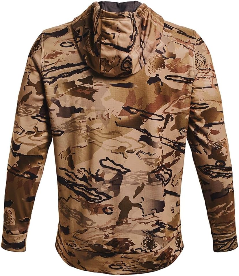 Under Armour Mens Expanse Camo Hoodie | Lightweight Breathable Fleece | Kangaroo Pocket for Hunting or Casual Wear