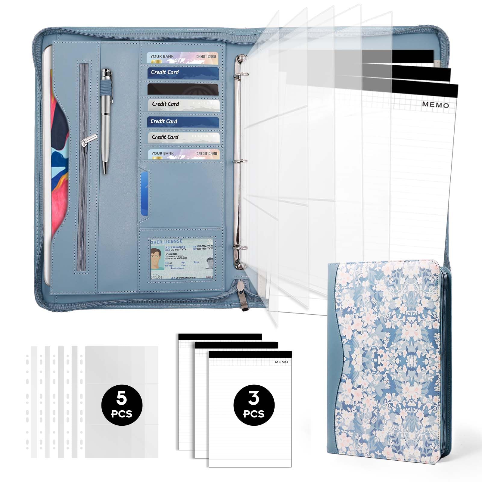 Padfolio Portfolio Binder - 3-Ring Leathario Portfolio Organizer