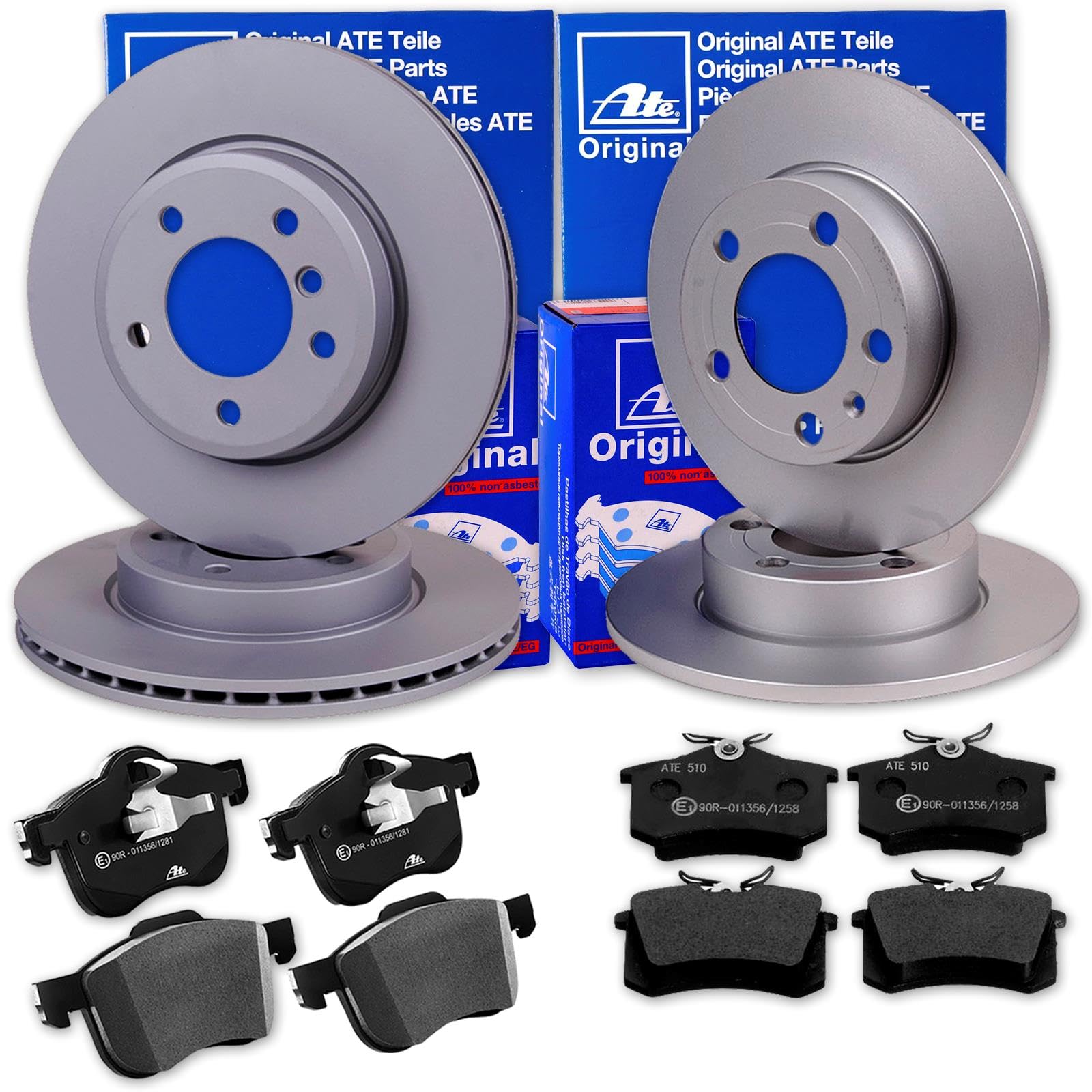 ATE Bremsscheiben + Beläge vorne + hinten für CK S-MAX CJ EDGE