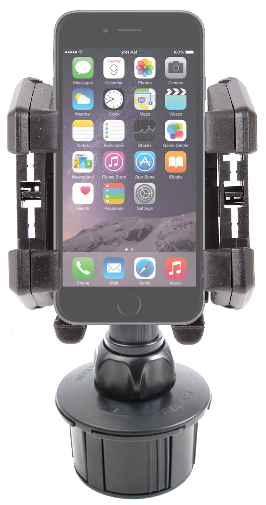 DURAGADGET Shake-Proof Rotatable Car Cup Holder Mount - Compatible with Apple iPhone 6s/6s Plus (2015) | iPhone 6/6 Plus