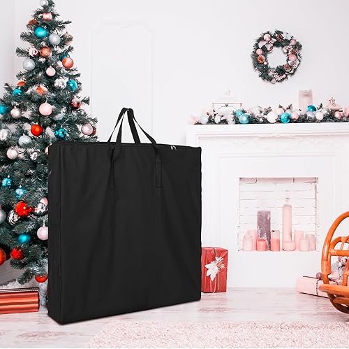 Miniatura 5 de Oudain Bolsa de almacenamiento desplegable para árbol de Navidad, contenedor grande de almacenamiento para árbol de Navidad, bolsa de poliéster