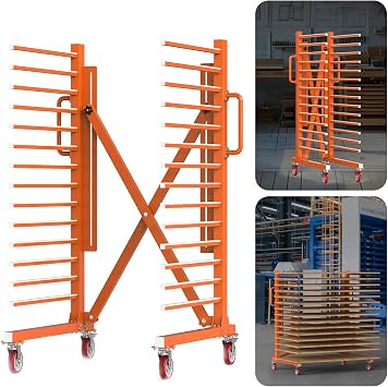 MOOFI 15-Shelf Door & Cabinet Door Paint Drying RackHeavy-Duty Metal Rack for Painting,Staining & Curing Doors,Cabinet Doors,Trim & Wood Panels Space-Saving Drying System for Shops & Remodeling Pros