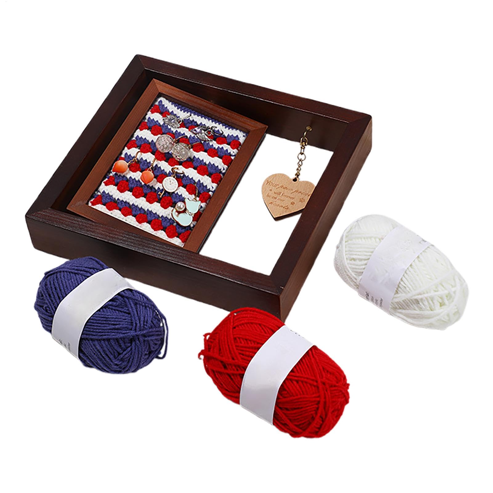 Cadre photo flottant rotatif et kit crochet de tricotage pour décoration maison DIY