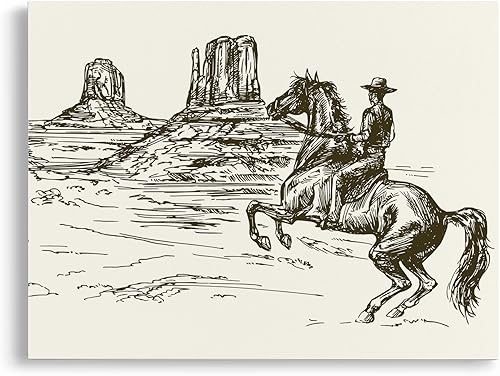 VNWEK Decoración vintage de pared occidental, arte de pared occidental, decoración de rodeo, decoración occidental del hogar, decoración de