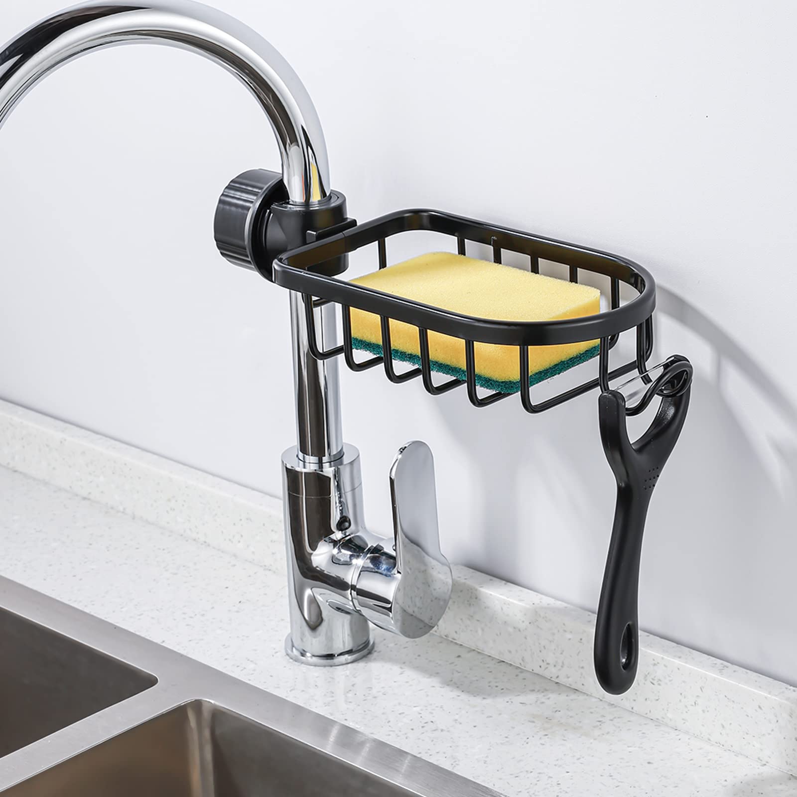 Amazon｜スポンジホルダー 蛇口 キッチンシンクオーガナイザー