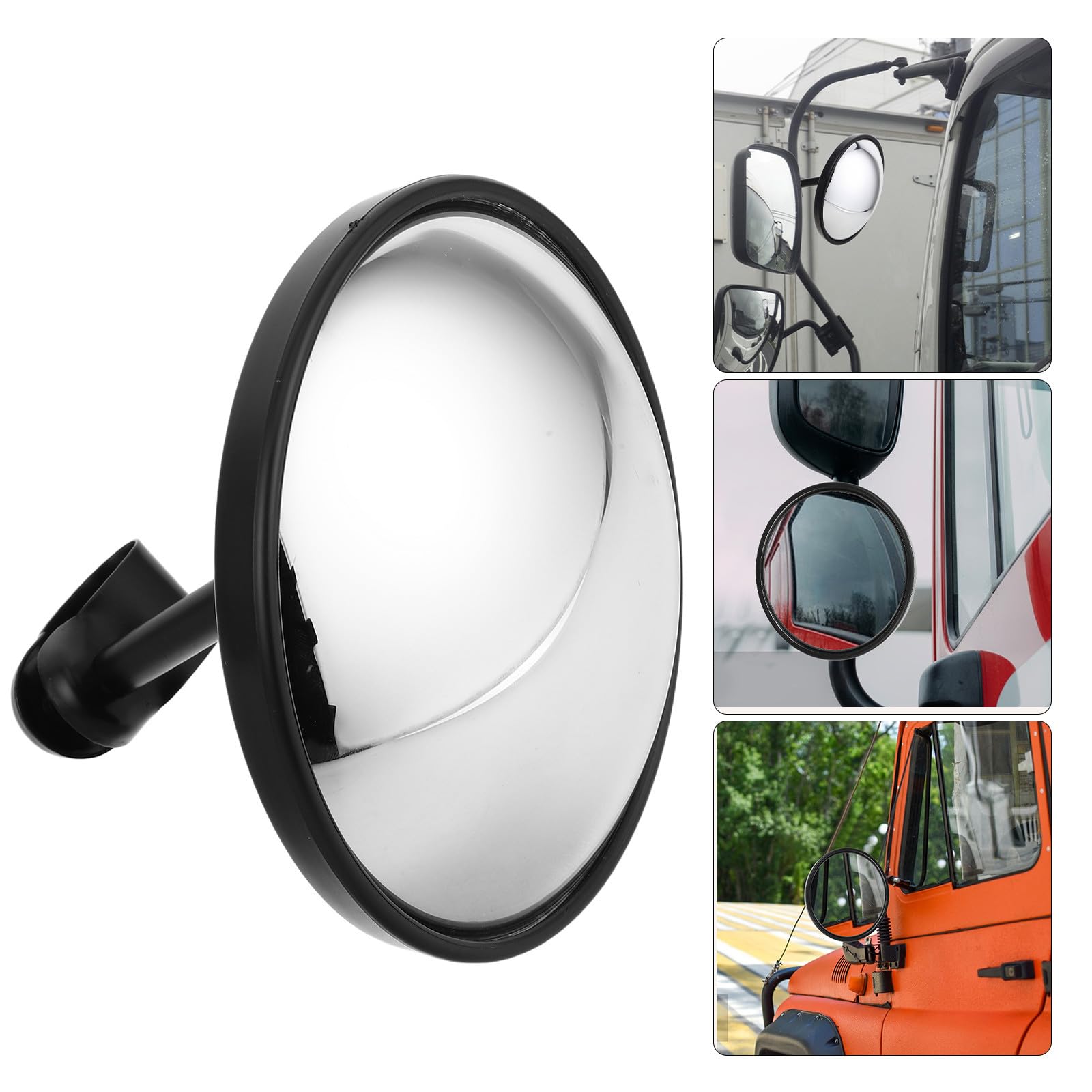 BETOOKY Specchietto Retrovisore Convesso Tondo per Camion e Autobus, Materiale Abs e Vetro, Installazione Facile, Adatto a Vari Veicoli per Sicurezza Stradale