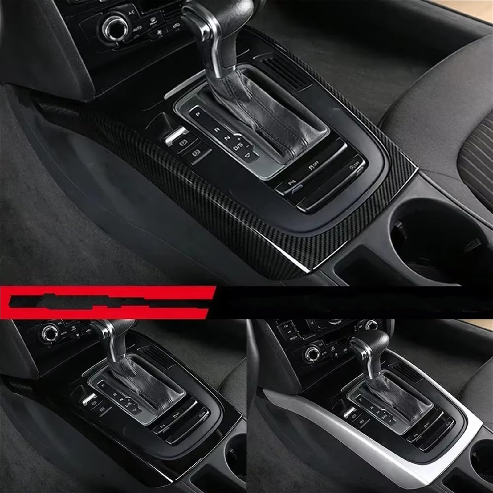 Rivestimento Pannello Cambio Console Centrale Per Q5 Per SQ5 2009-2018 Accessori Auto Pannello Cambio Decorazione Cornice Console Centrale Adesivo Modifica Interni(Silver)
