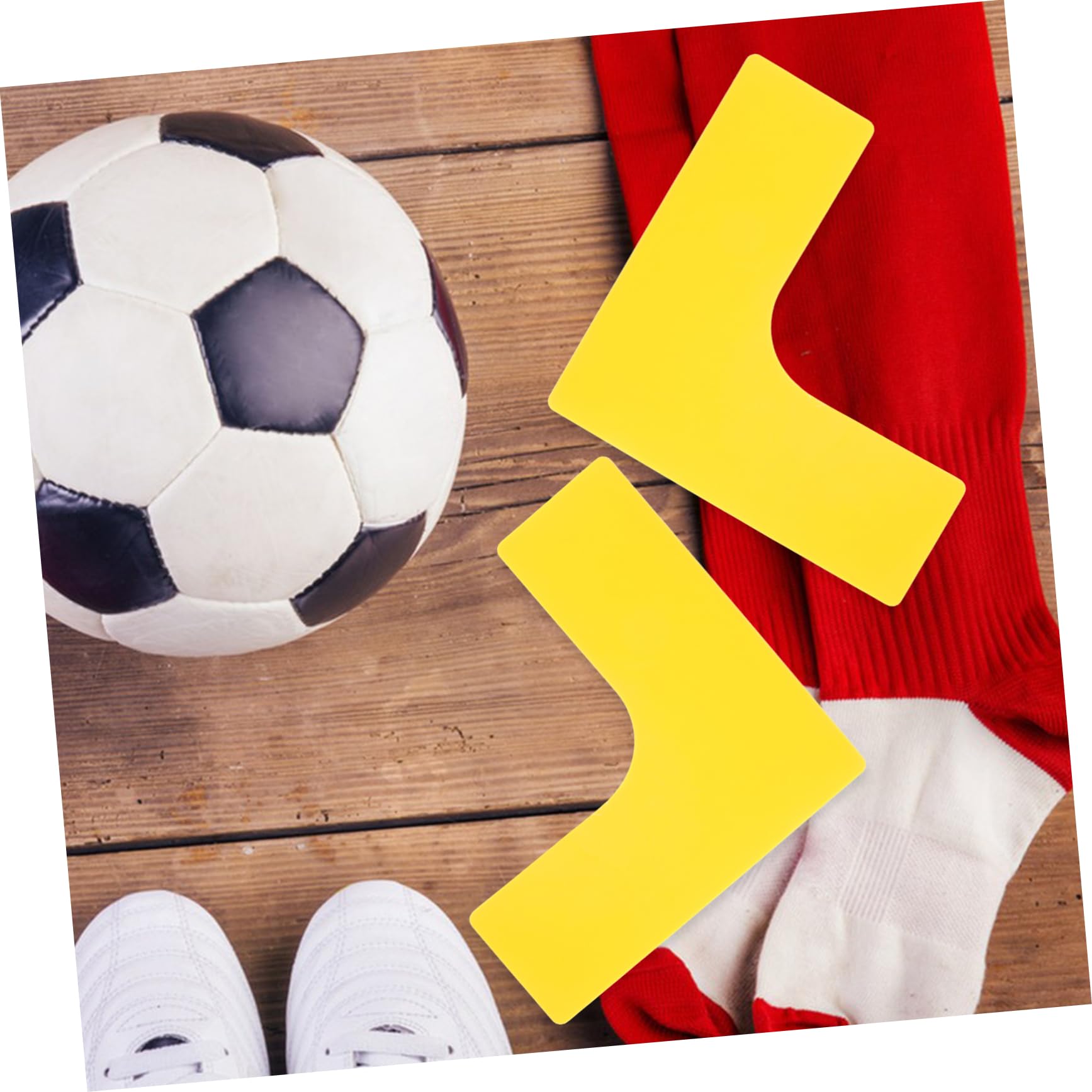 10 Marqueurs De Sol Plats Jaunes Pour Entraînement Sportif - 34,5x7 Cm En PVC - Pour Football, Tennis, Basketball, Parcours D'agilité