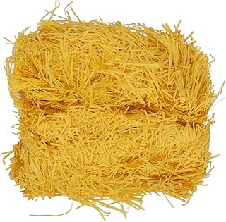 Relleno de Papel de Rafia Colorido de 500 G, 17,6 Oz, Papel Triturado Ligero para Decoración del Hogar, Relleno de Embalaje de Regalo para Llenar Habitaciones Adicionales de Cajas de(Amarillo)