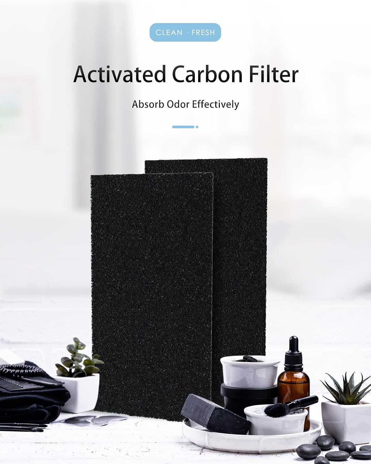 FLT4100 Replacement Filter E Compatible with Germ Guardian AC4100, AC4100CA, AC4150BL Series Air Purifier, 2 True HEPA Filter & 8 Carbon Filters