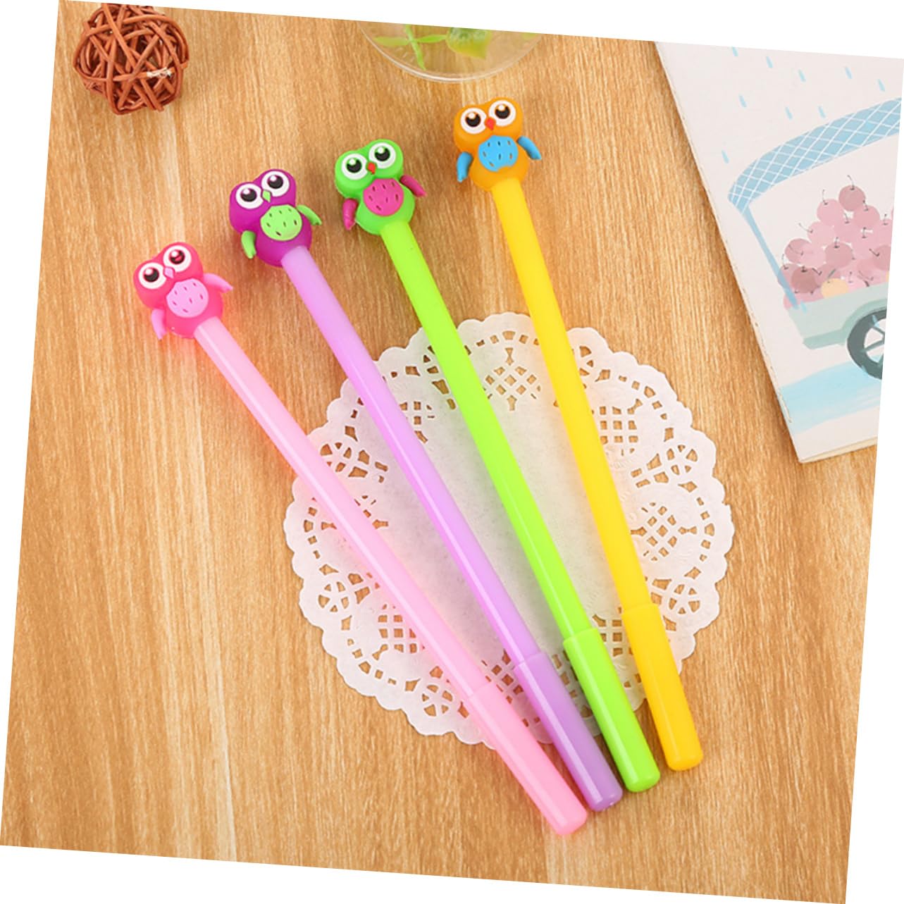 LALAFINA 30pezzi Penne Gel Cartoon Con Design Creativo Di Gufo Penne Scrittura Adorabili Per Scuola e Ufficio Materiale Leggero e Maneggevole Stimola Interesse Nella Scrittura Per Studenti