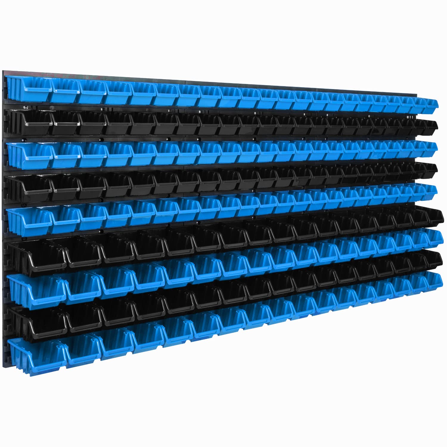 Sistema de almacenamiento de pared, 1728 x 780 mm, 178 unidades, cajas apilables, estantería de almacenamiento visual, placas de pared extrafuertes, ampliable, estantería de taller