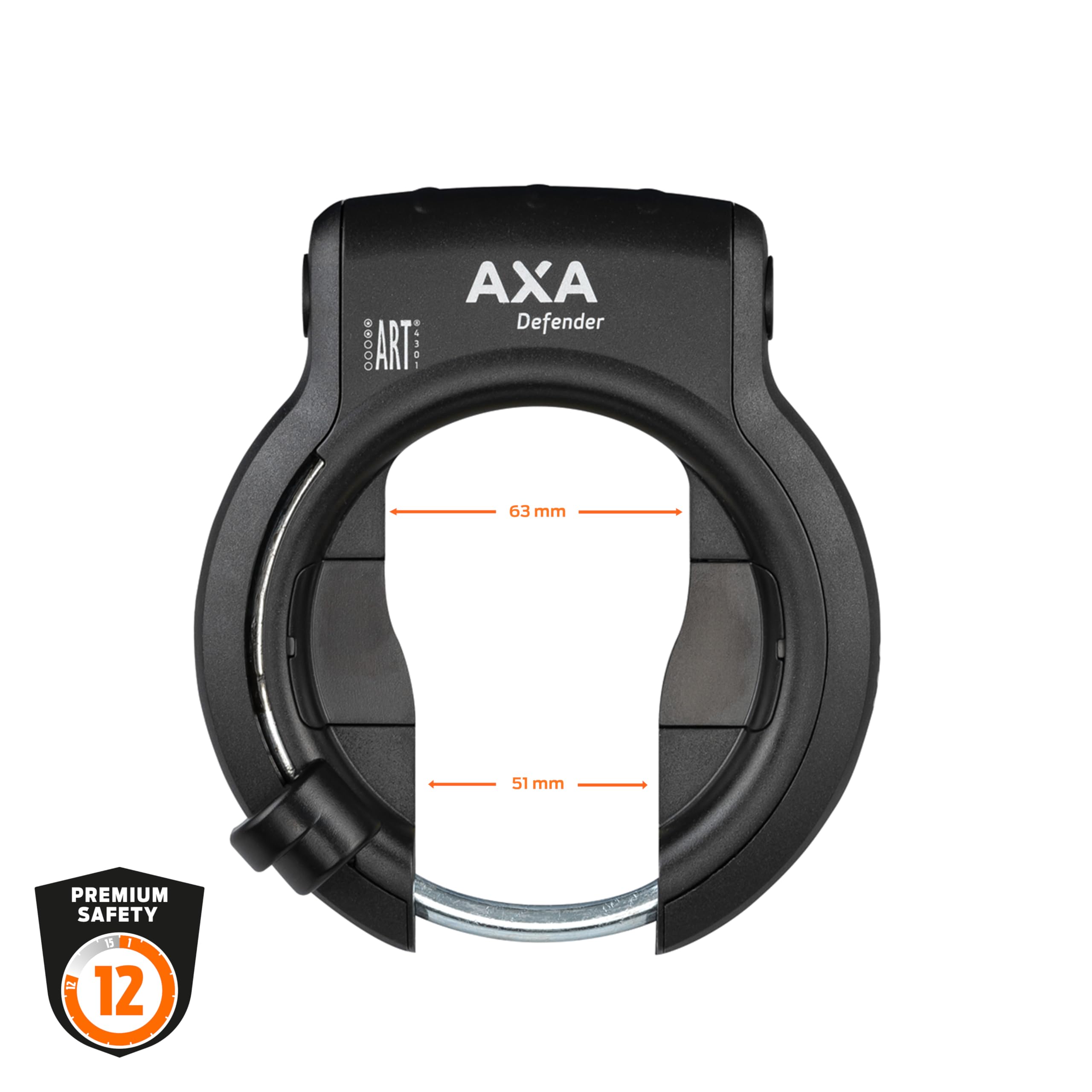 Amazon.com : AXA 1X Frame Lock Defender, Black Art*2 : Sports