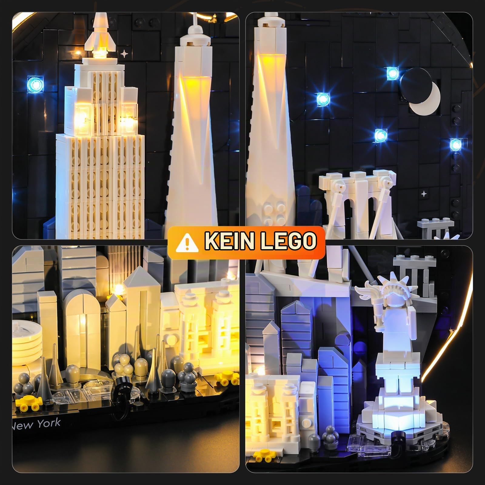LIGHTAILING Licht für lego-21066 New York City – The Big Apple — Einfache Installation, Versteckte Verkabelung, Wohndeko & Geschenkfertig (Modell Nicht enthalten)