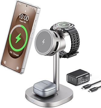 Augnner 3in1 Magnetic Wireless Charger for Samsung15W,Not for Watch9/Ultra2