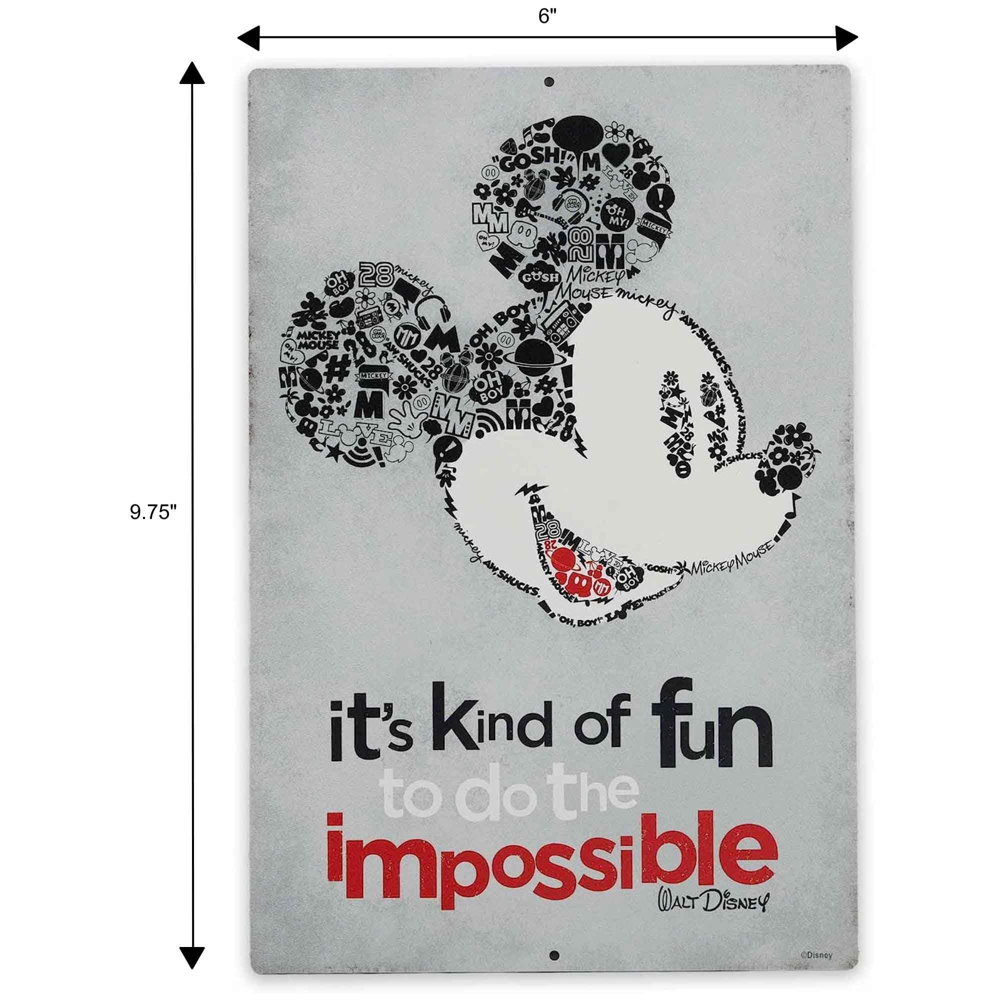 Disney Mickey Mouse Collage Walt Disney Quote Vintage Poster D938 Vintage Mickey Mouse Serigraph  main image 4