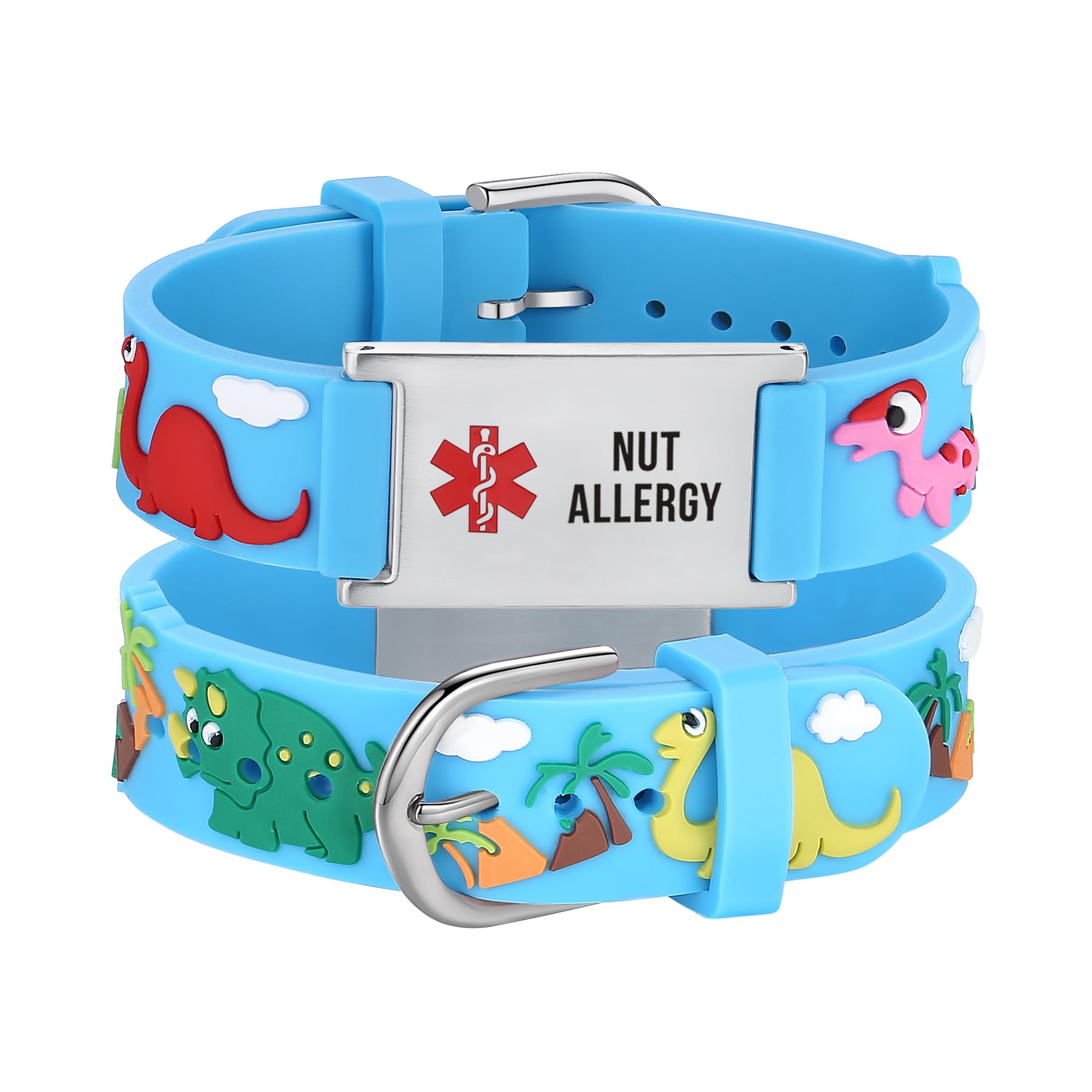 LinnaLove Cartoon Medical Alert id Bracelets Parents Gift to Son, Daughter, Brother, Sister