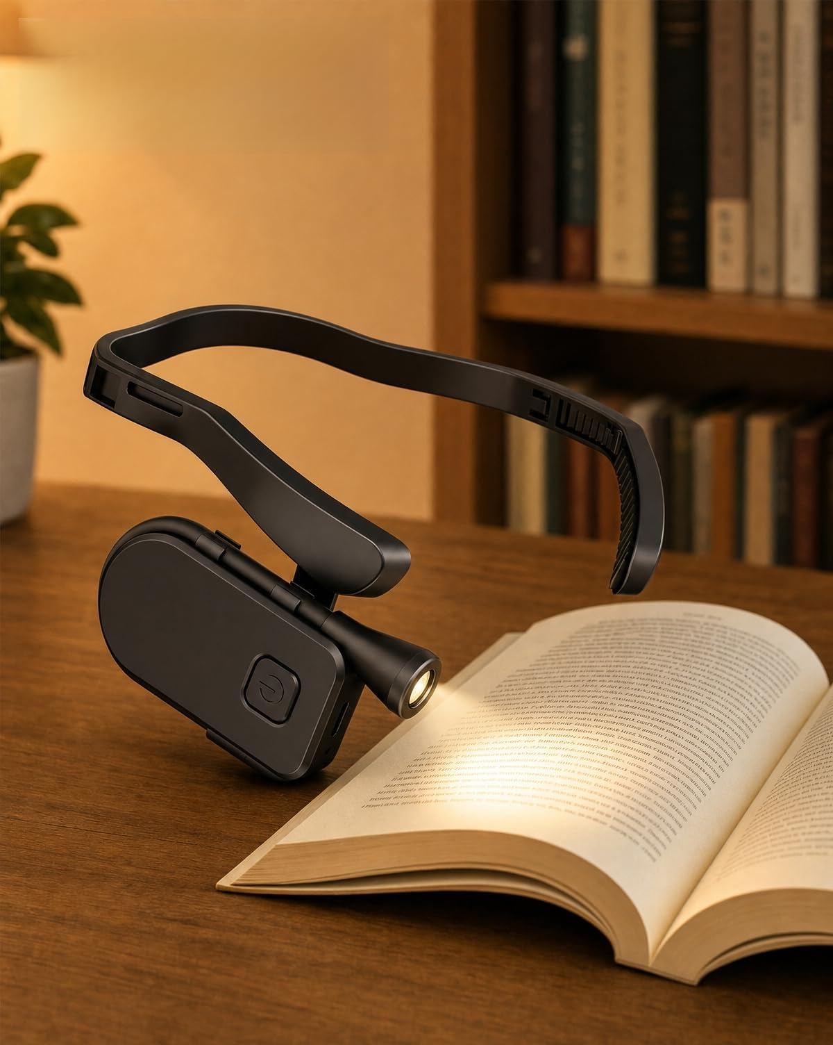 SHOWSUN Dual-Wear Book Light, Neck and Ear Light Reading Lamp