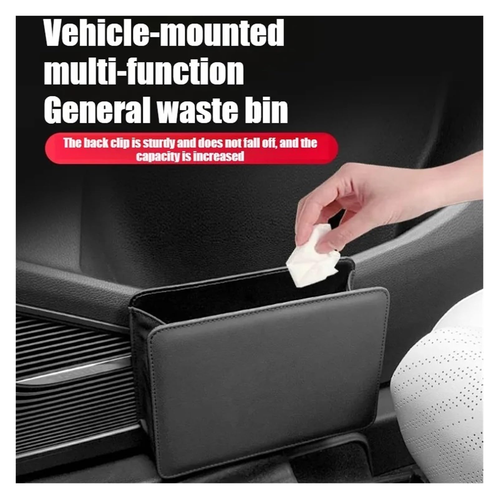 Poubelle De Voiture Poubelle Pliable pour Boîte Rangement Dossier Siège Produits D'intérieur Poubelles Véhicule