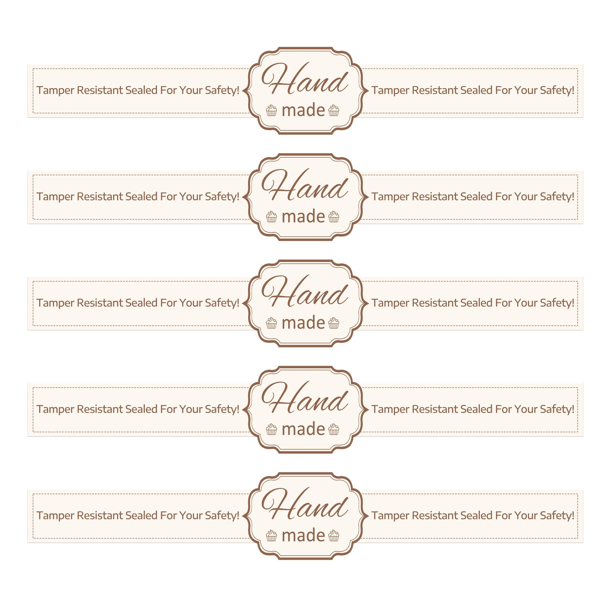 Photo 1 of 500 Pcs Tamper Evident Seal Stickers for Food Packaging - 9x1 Inch Security Labels, Tamper Proof Stickers for Bakery Boxes, Handmade Products, Restaurant Takeout & Retail Bags