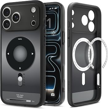 Spigen iPhone 17 Pro Max ile Uyumlu MagSafe K l f Ultra Hybrid Mag Fit Classic Sararmaya Dayan kl  Siyah  effaf Kapak - ACS10045 Spigen TR Garantili
