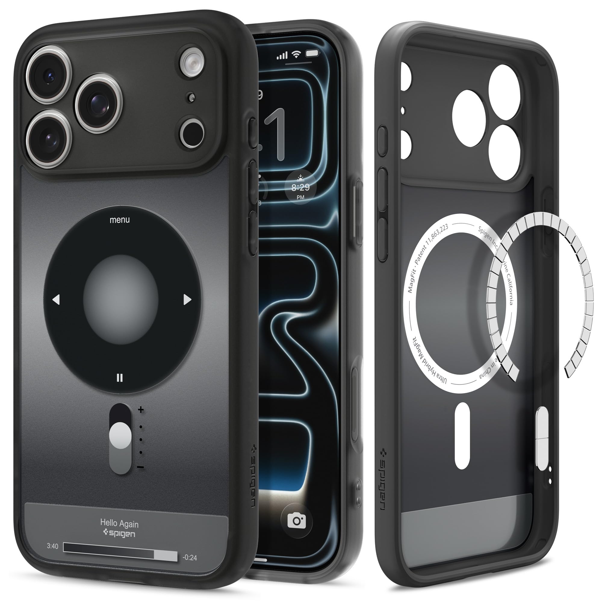 Spigen Ultra Hybrid MagFit designed for iPhone 17 Pro Max case cover [MagSafe compatible] (2025) - Classic Black