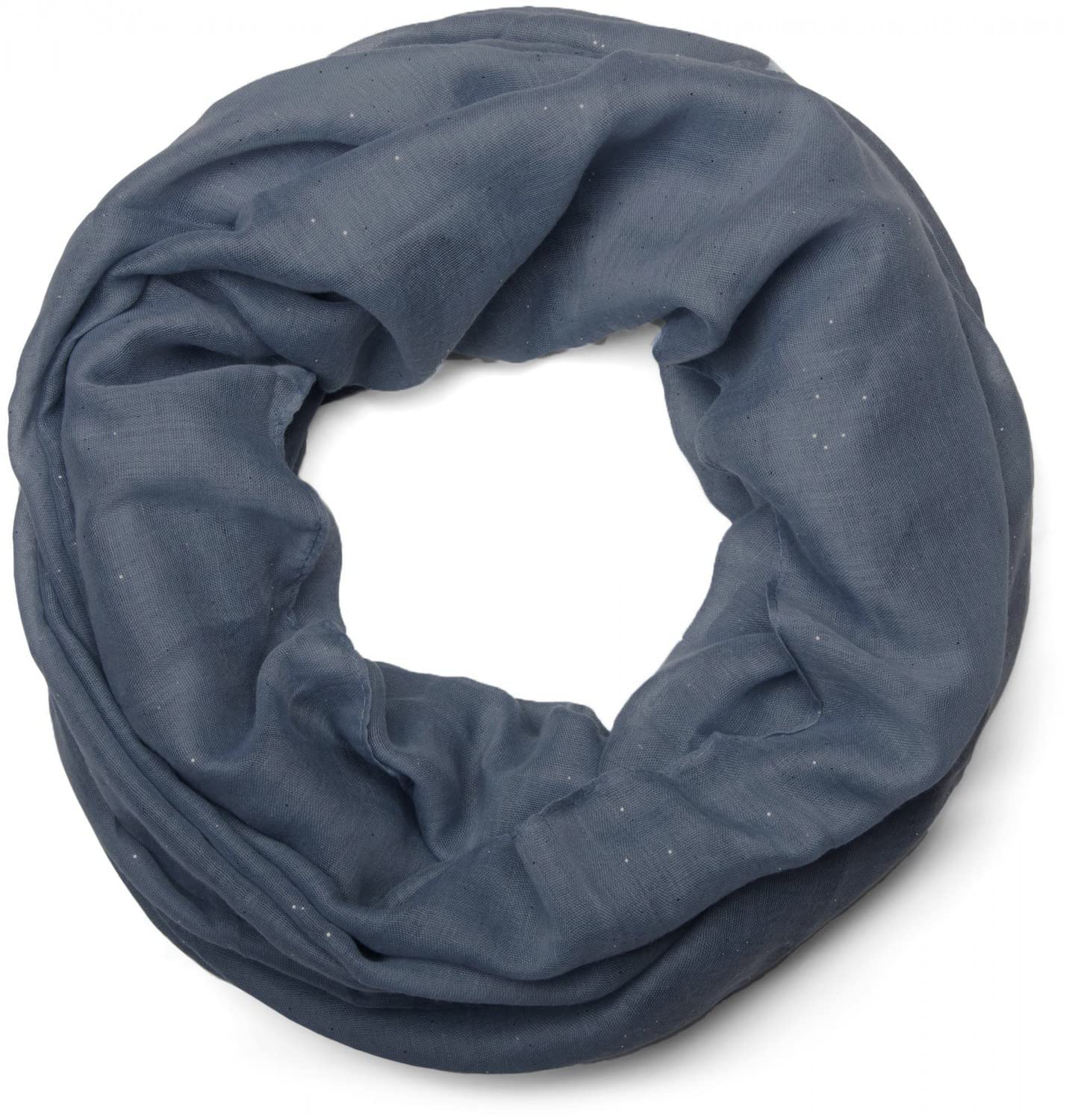 styleBREAKER elegant glittering tube scarf, uni, ladies 01018090, Colour:Grey-Blue