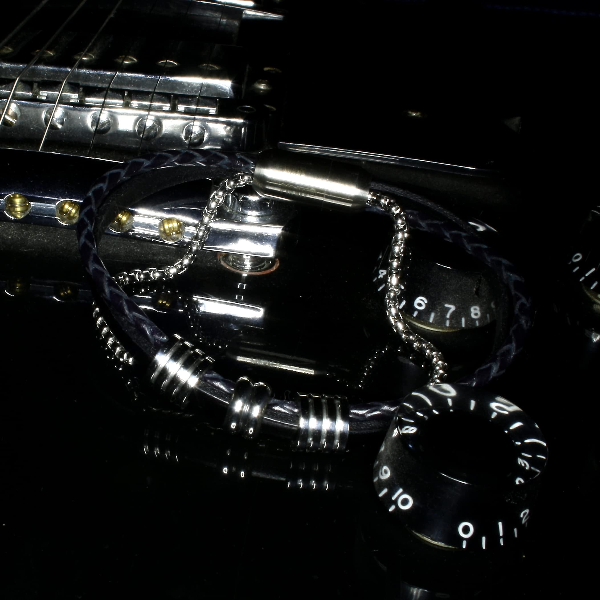 Leder-Armband LEX FR Schwarz Männer Herren