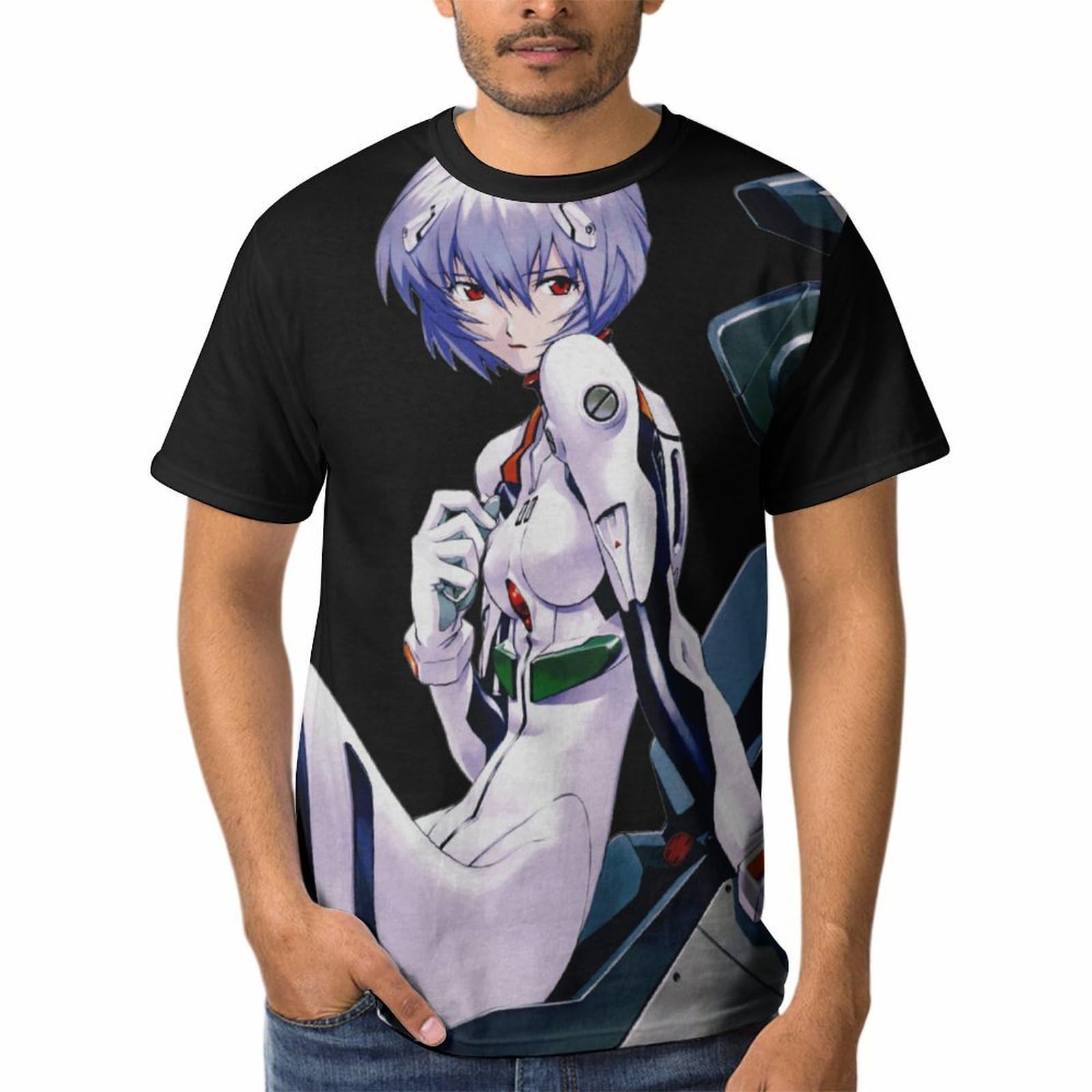 Amazon.co.jp: Tシャツ メンズ 新世紀エヴァンゲリオン 綾波レイ