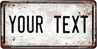 Placa metálica personalizada – Cartel vintage con texto propio, 9 colores, efecto óxido, decoración interior o exterior, r...