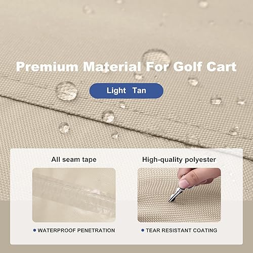 Miniatura 4 de Explore Land Funda impermeable para carrito de golf universal, compatible con la mayoría de marcas, para 2/4/6 pasajeros