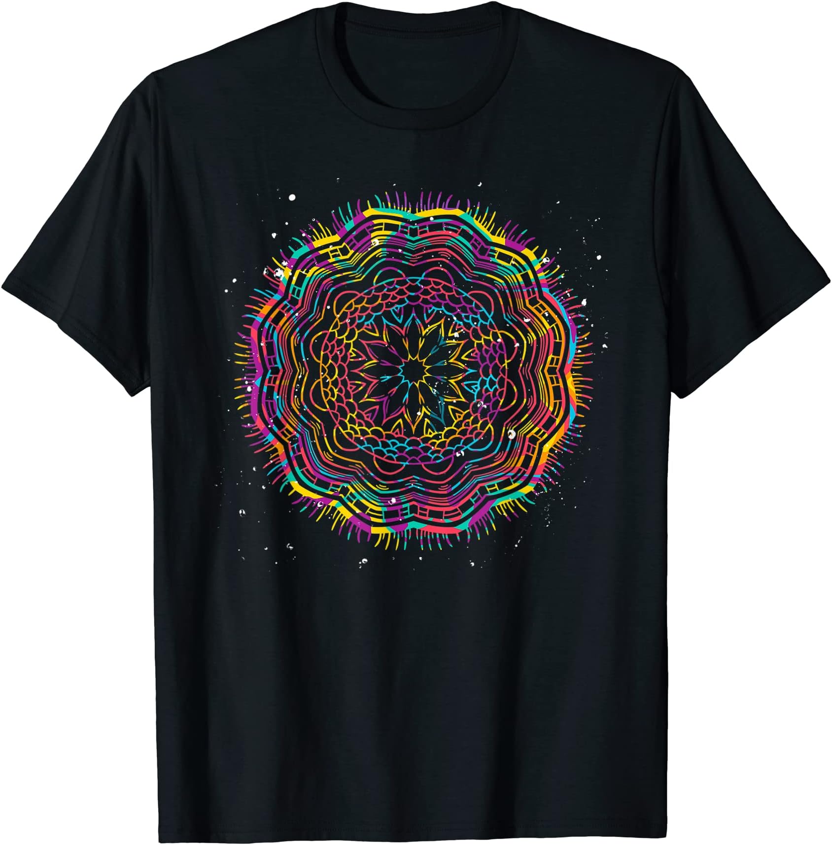 Bohemian Fractal Geometry Yogi Spiritual Mandala T-Shirt
