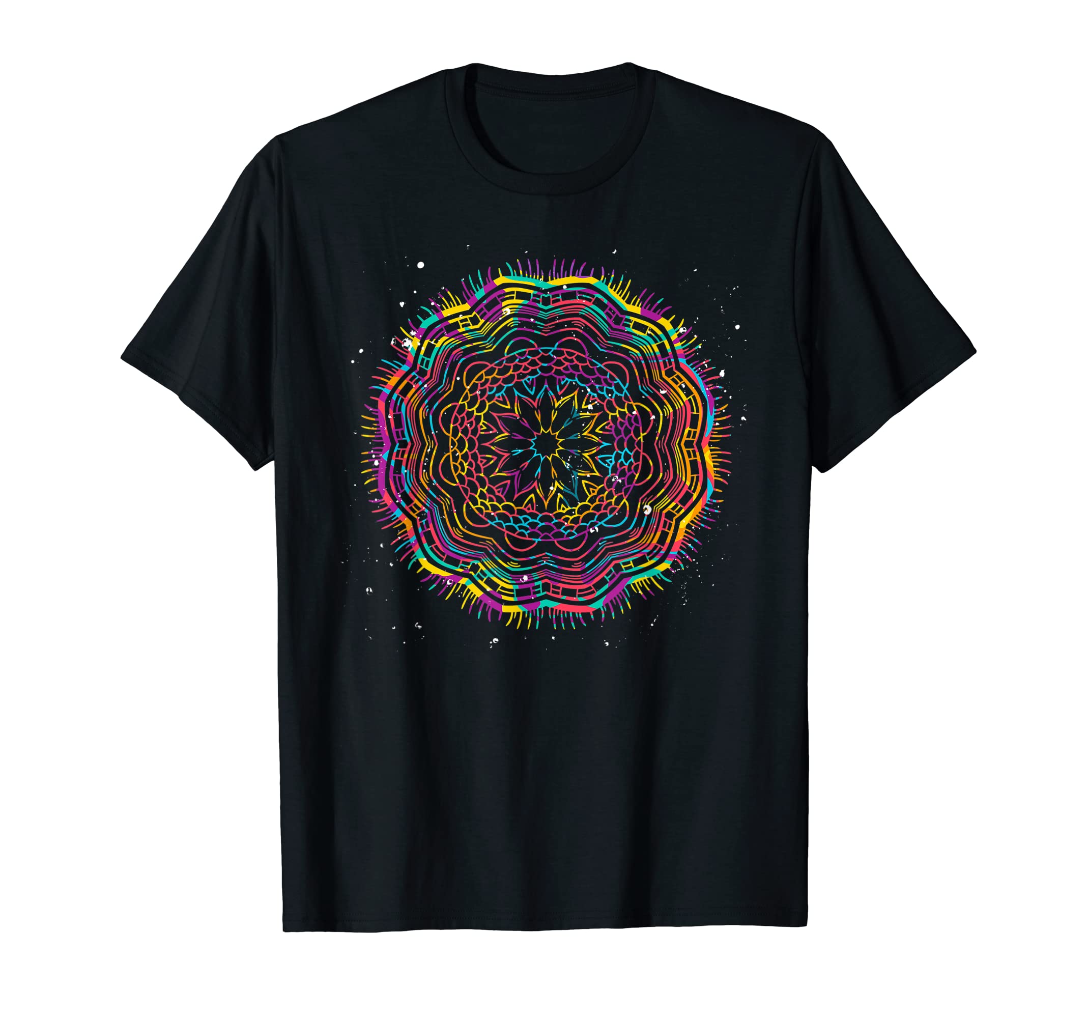 Bohemian Fractal Geometry Yogi Spiritual Mandala T-Shirt
