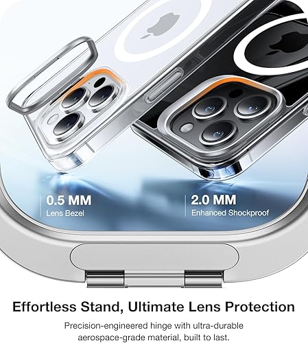 Miniatura 6 de TORRAS Funda ultramagnética para iPhone 15 Pro con soporte para cámara Stash, supera el 3 veces de grado mil, a prueba de golpes y compatible con