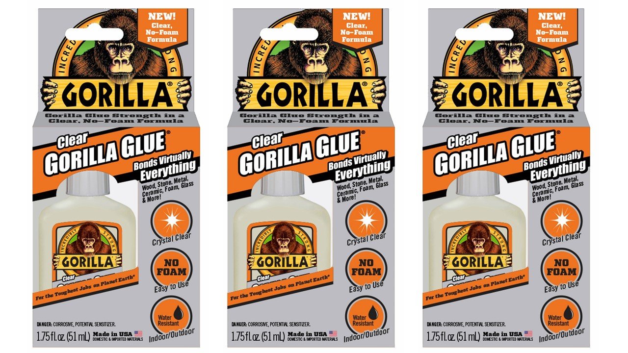 GorillaClear Glue, 1.75 Ounce Bottle, Clear 3 - Pack 4500104-3 1