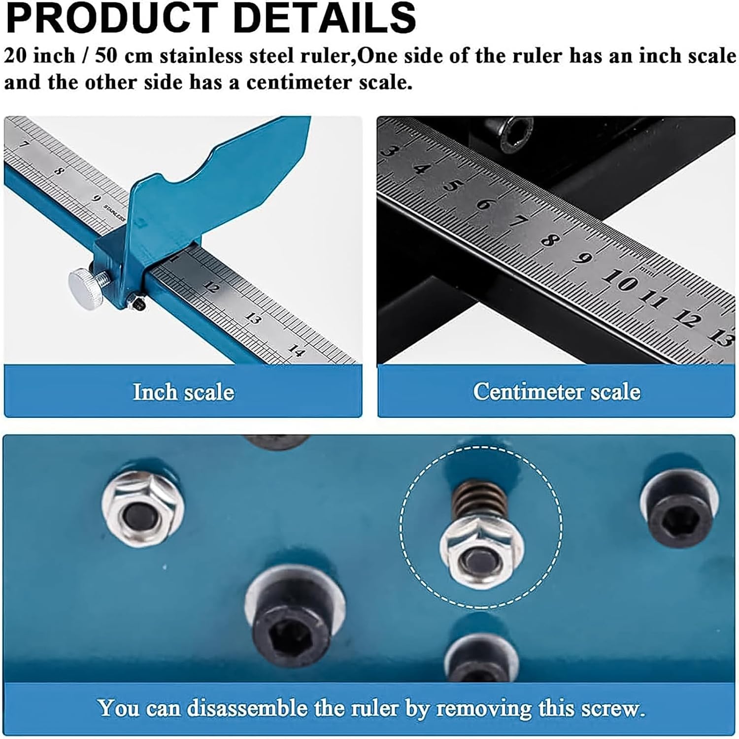 Manual Din Rail Cutter Tool for 15mm Heightened Rail, Includes 50cm Measurement Ruler for Cutting Slotted Steel Rails in Electrical Installations