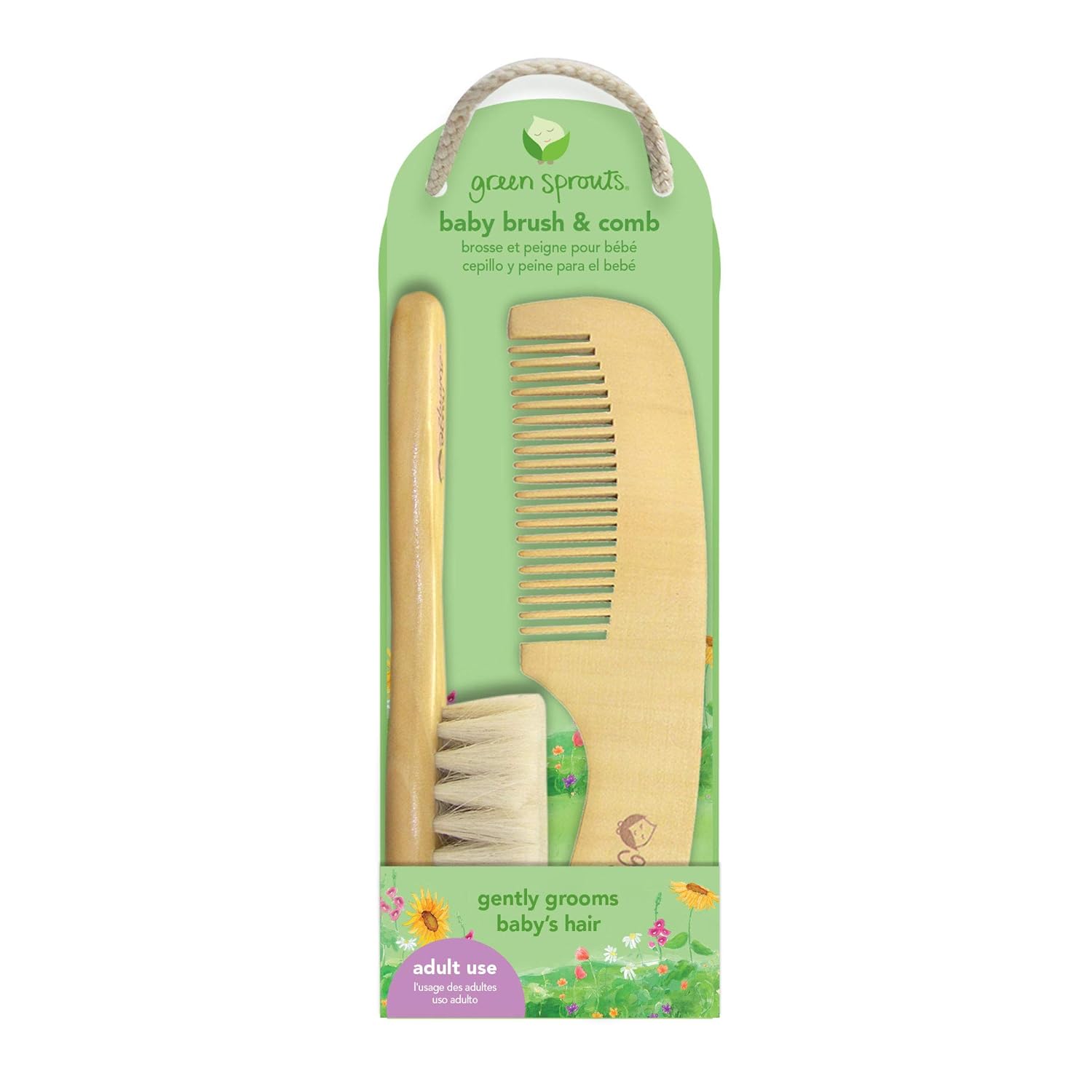 Buy Green Sprouts Baby Brush Comb Set Gently Grooms Baby S Hair Made Of Natural Wood And Bristles Online In Italy B004k6lmxy