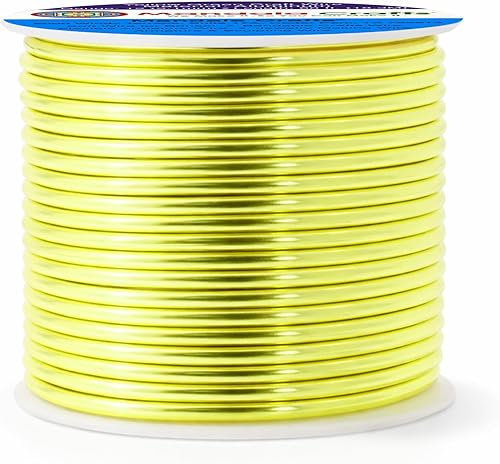 Vista 370 de Mandala Crafts Alambre de aluminio anodizado de calibre 8 para hacer joyas, alambre gris flexible de color de 32 pies, flexible y flexible