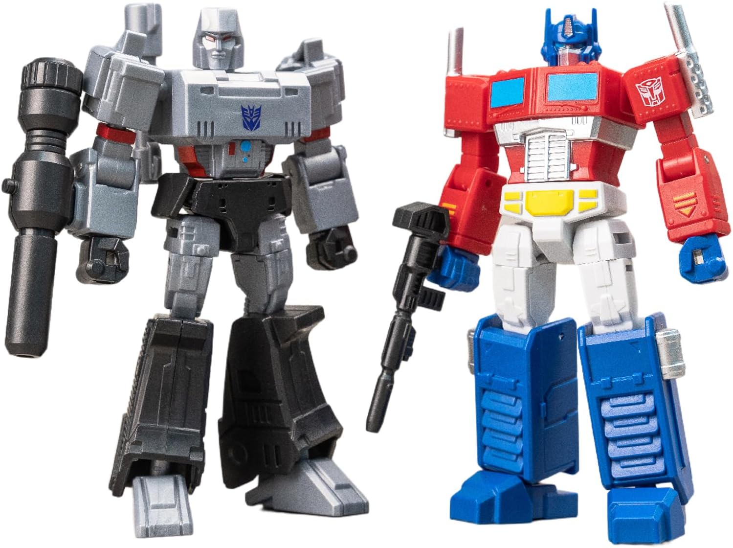 YOLOPARK Optimus Prime and Megatron Transformer Toy 2-Pack, AMK Mini Series Transformers G1 Action Figures,4.72 Inch Highly Articulated Autobot and Decepticon Easter Toys for Kids Age 8+,No Converting