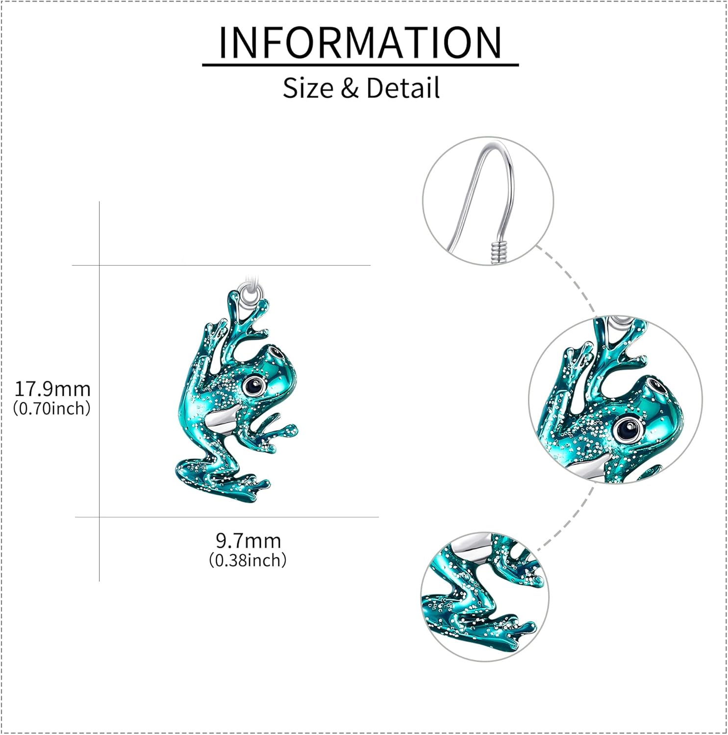 URONE Animal Earrings 925 Sterling Silver Squirrel/Frog/Duck/Opossum/Teddy Bear/Capybara/Red Panda Dangle Earrings Cute Animal Jewelry Gifts for Women - Image 5