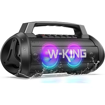 W-KING Bluetooth Speaker 120W Peak Portable Party Box with Bass Boost