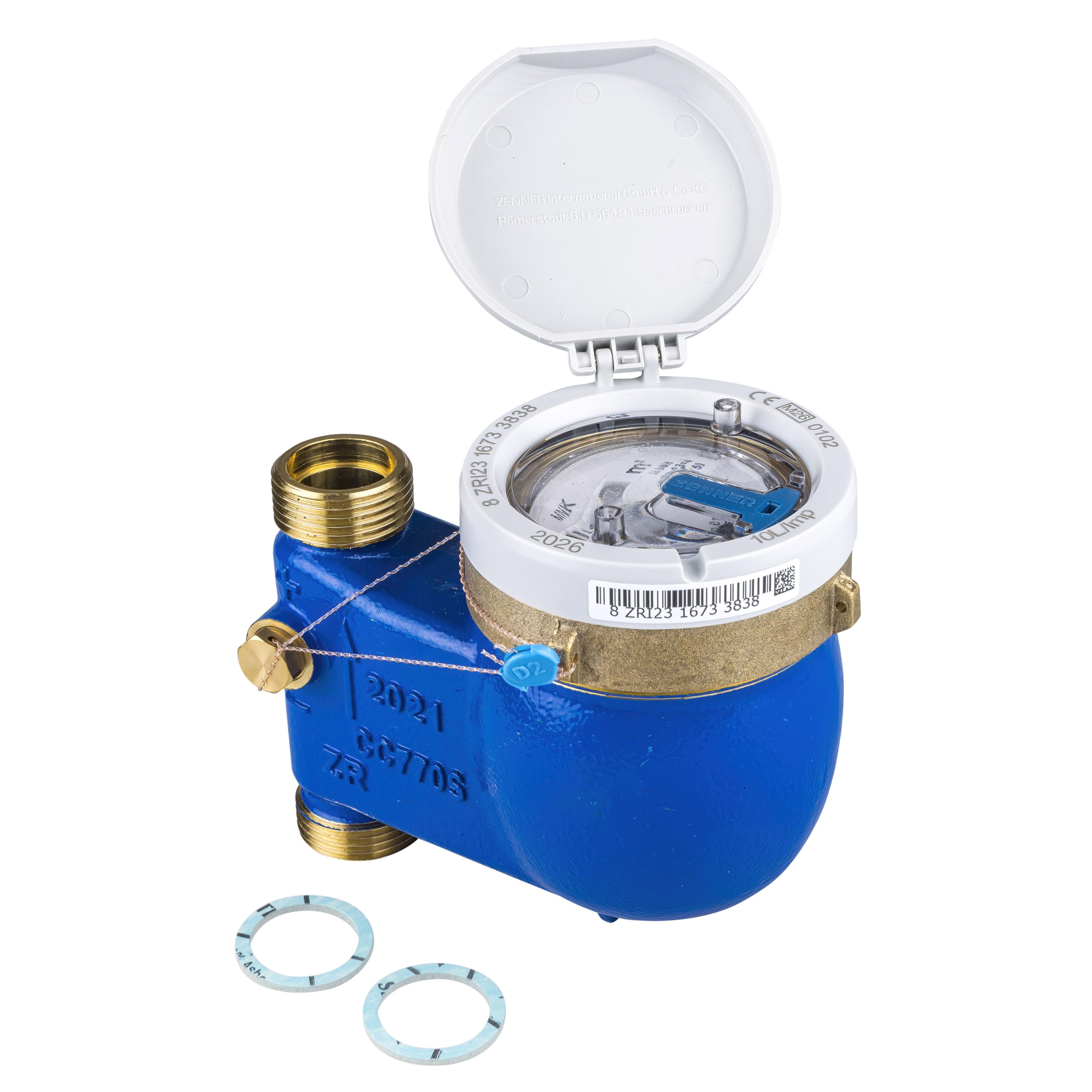 Zenner International MNK-N-ST QN 2,5 - Contatore dell'acqua domestico, verticale
