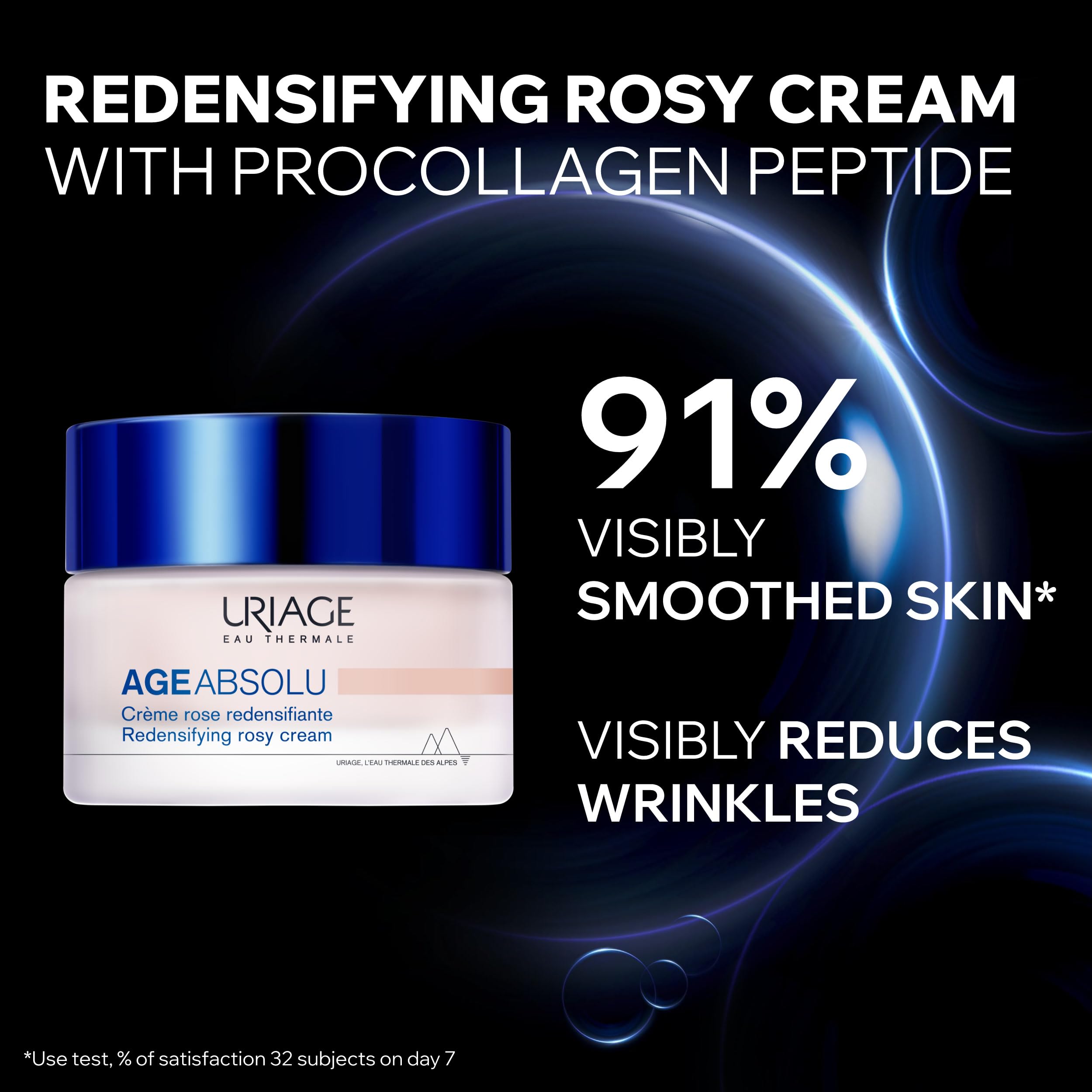 Uriage Age Absolu Crème Anti-Rides - Rétinol, Acide Hyaluronique, Vitamine C & E - Booster Procollagène x6 - Rides, Relâchement - Volume & Hydratation - Velouté Eclat - Brevet Anti-âge Exclusif 50ml