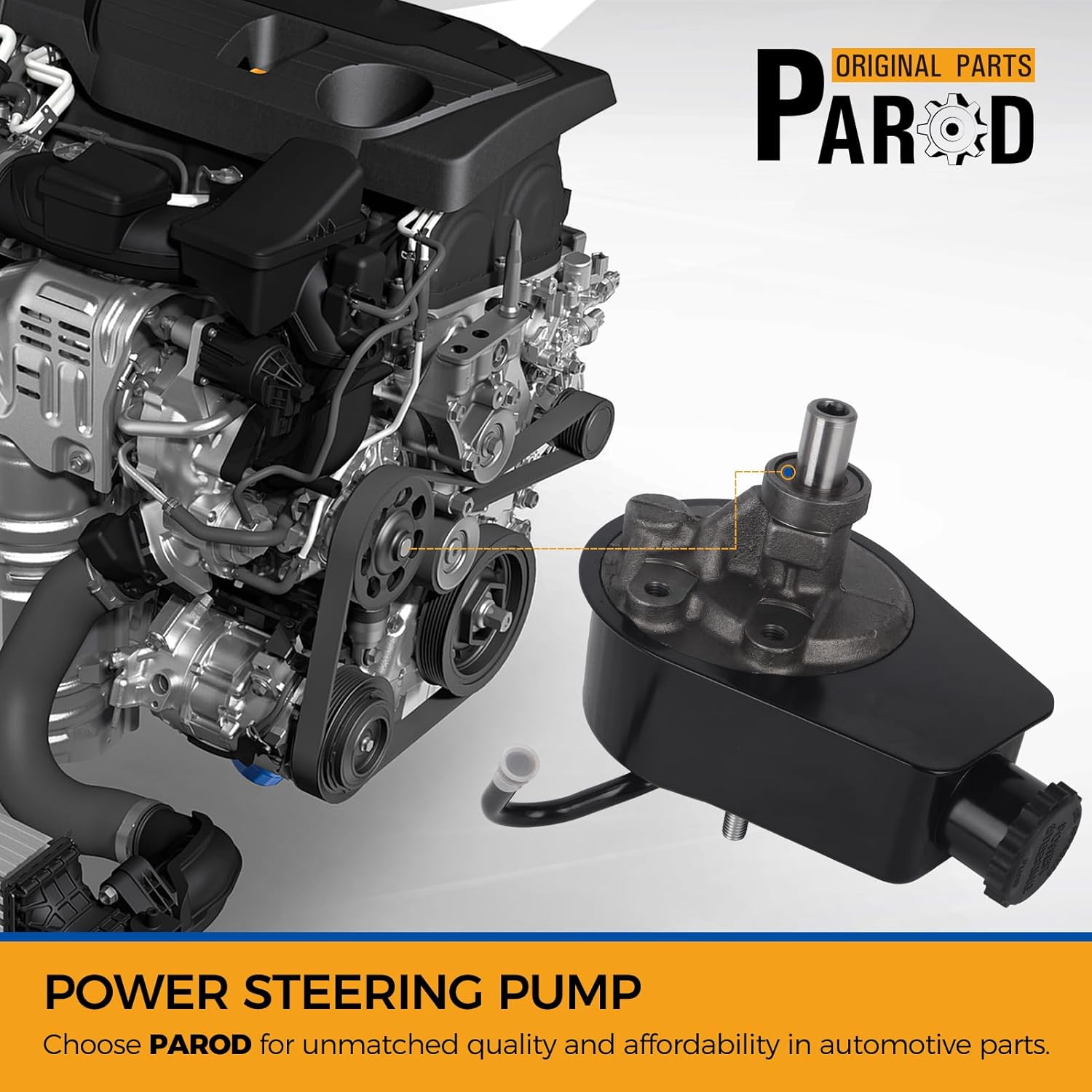 PAROD 20-7828 Power Steering Pump with Reservoir Assembly Fit for Chevrolet GMC 1990-1995 Blazer C2500 C1500 K1500 K2500 Suburban Tahoe Yukon 4.3L 5.0L 5.7L
